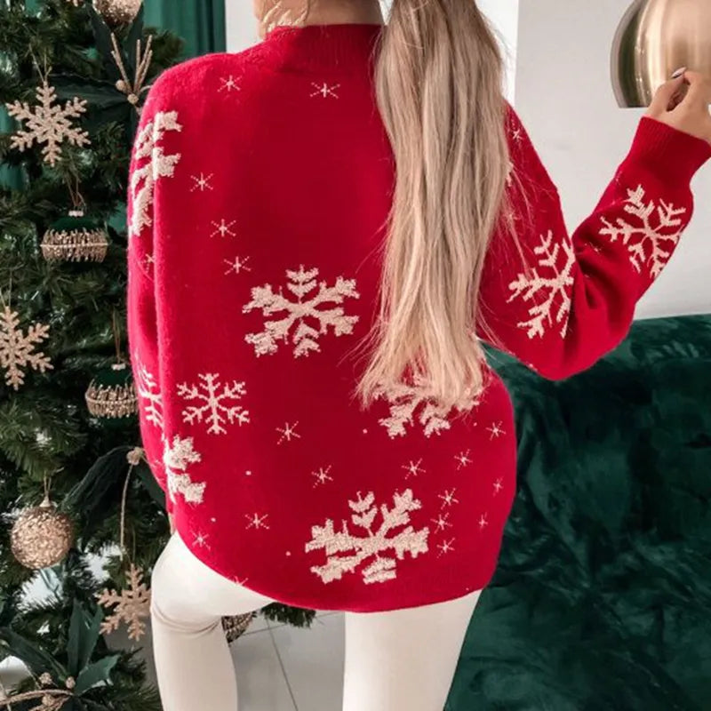 Letice - Schneeflocken-Weihnachts-Sweatshirt
