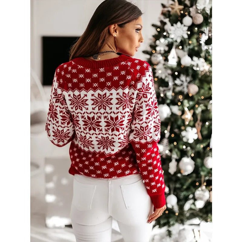 Zenne - weihnachtlicher Schneeflocken-Pullover