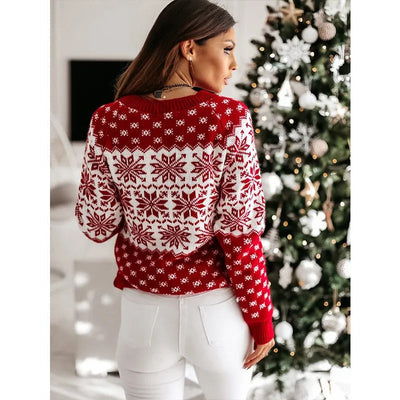 Zenne - weihnachtlicher Schneeflocken-Pullover