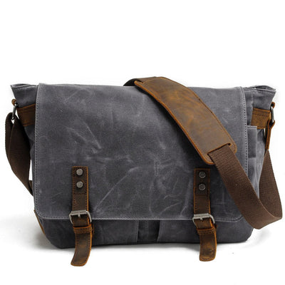Robinam | Herren Leinwand Bote Tasche | Vintage