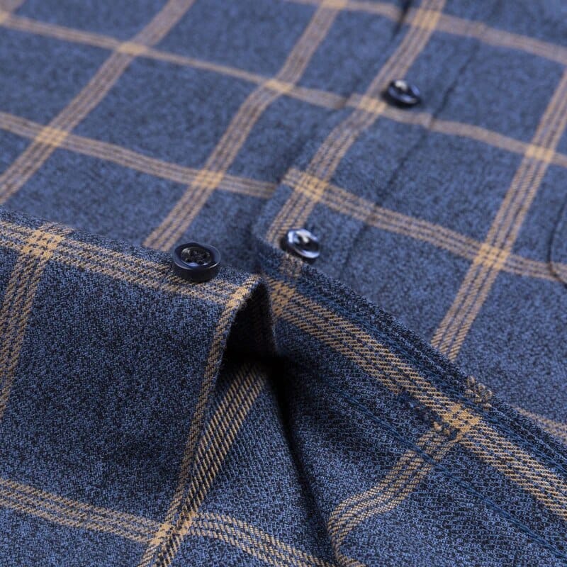 Mathis - klassisch kariertes Button-up-Hemd mit Komfort-Passform