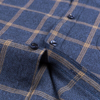 Mathis - klassisch kariertes Button-up-Hemd mit Komfort-Passform