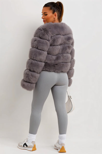 BEATRICE Kunstfell-Bubble-Jacke