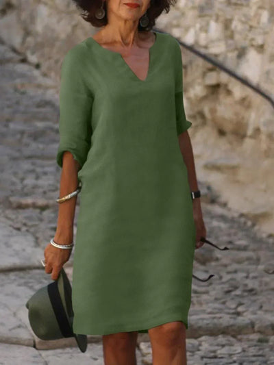 Helena | Elegantes V-Ausschnitt Kleid