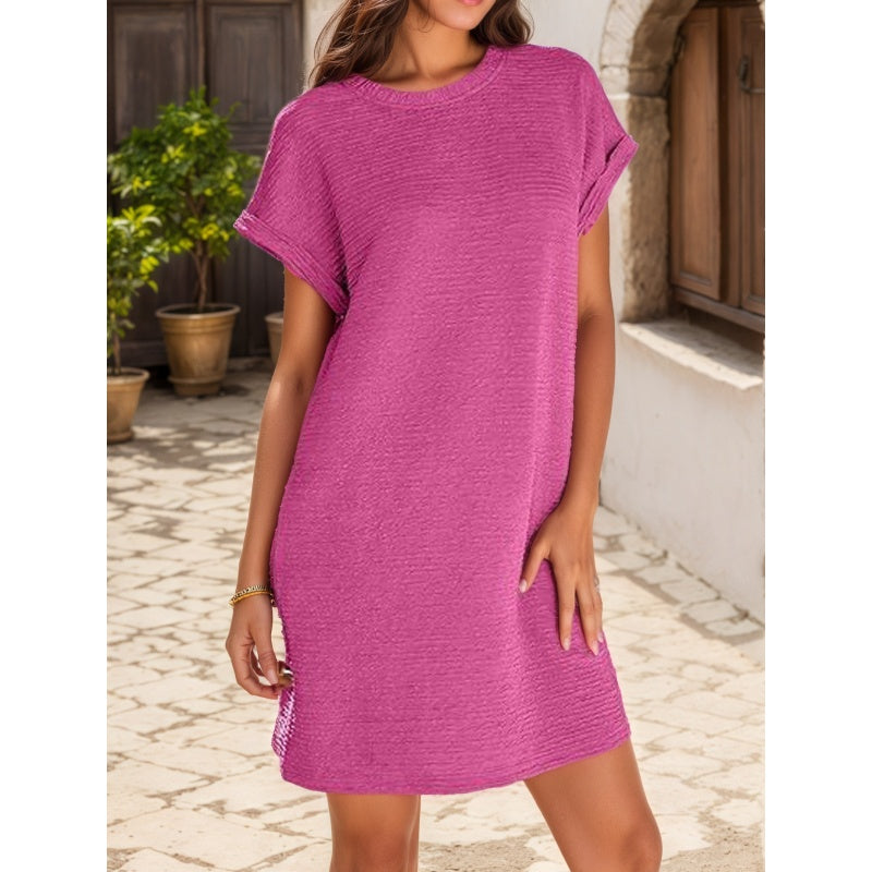 Whitney – Legeres Kleid Mit Rollärmeln Und Taschen
