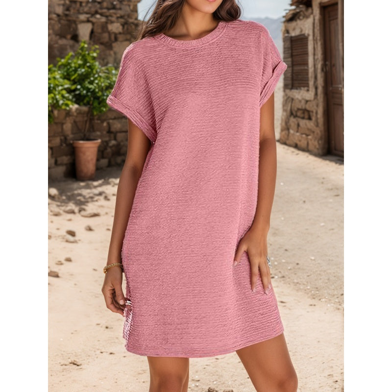 Whitney – Legeres Kleid Mit Rollärmeln Und Taschen