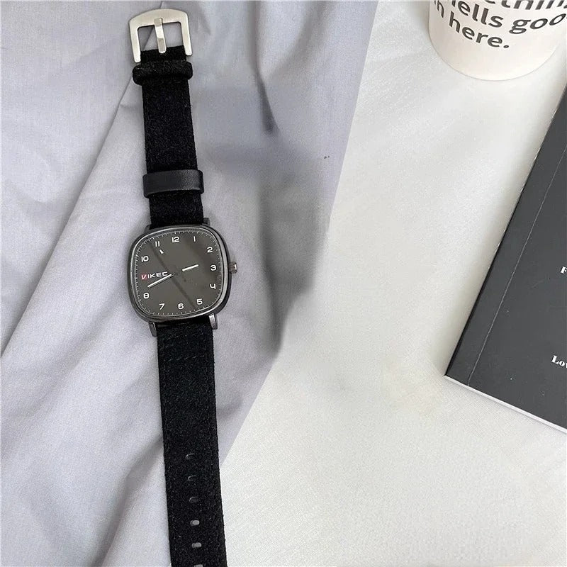 VIKEC - Vintage Dial Lederuhr für Frauen