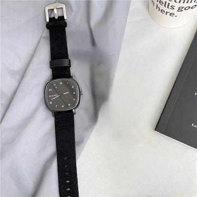 VIKEC - Vintage Dial Lederuhr für Frauen