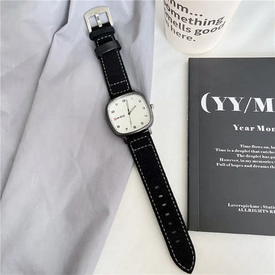 VIKEC - Vintage Dial Lederuhr für Frauen