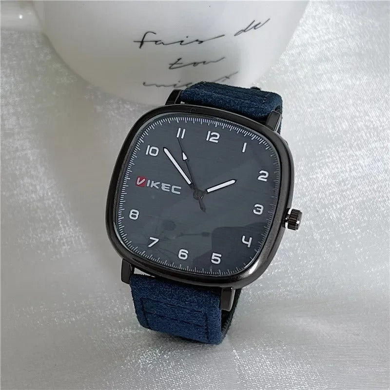 VIKEC - Vintage Dial Lederuhr für Frauen