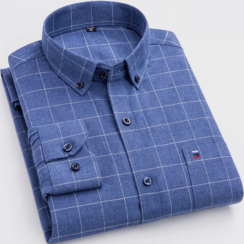 Mathis - klassisch kariertes Button-up-Hemd mit Komfort-Passform