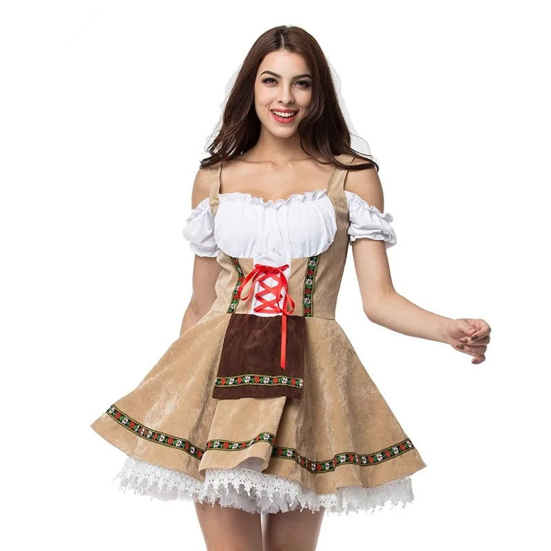 Janina - klassisches Oktoberfest-Dirndlkleid mit kariertem Rock