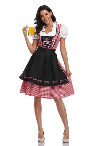 Janina - klassisches Oktoberfest-Dirndlkleid mit kariertem Rock