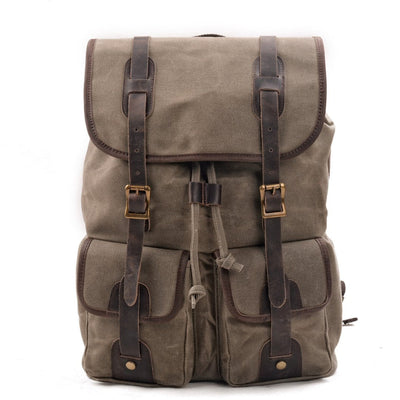 Vadenza | Herren Vintage Leinwand Reise Rucksack | Draußen